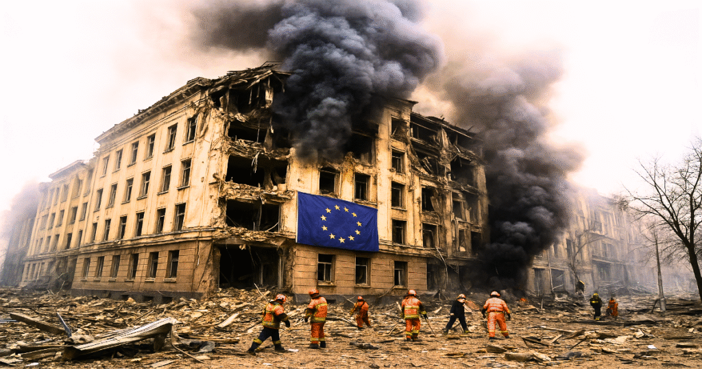Russia’s Deadliest Attack on Kyiv Since Trump-Putin Summit Damages EU Building